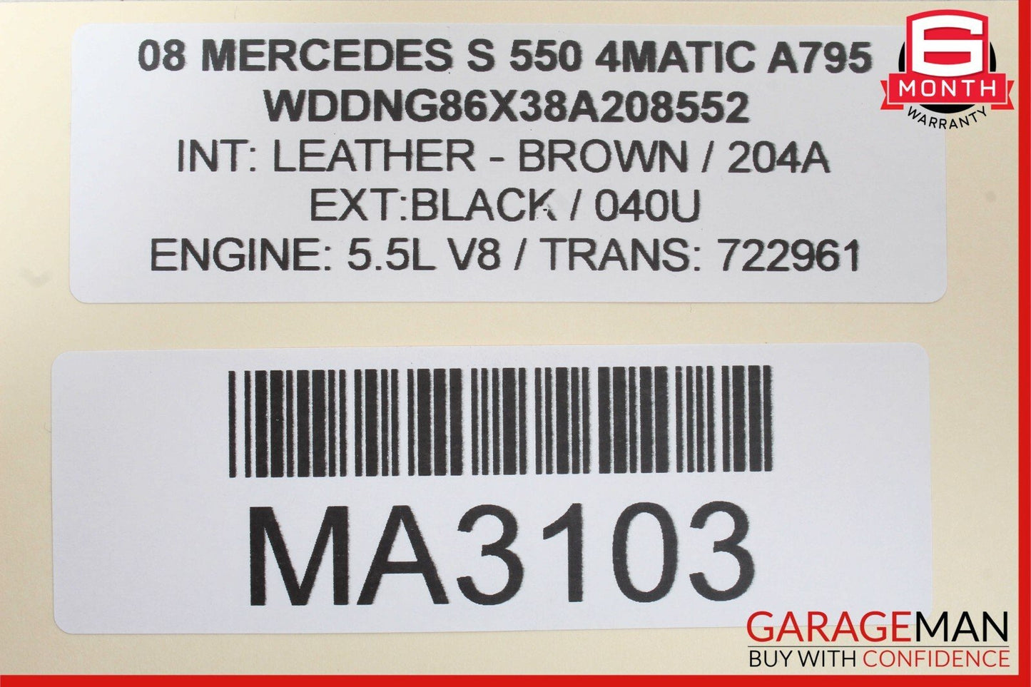07-13 Mercedes W221 S550 CL550 Front Right Side Sun Visor Sunvisor Shade Cover