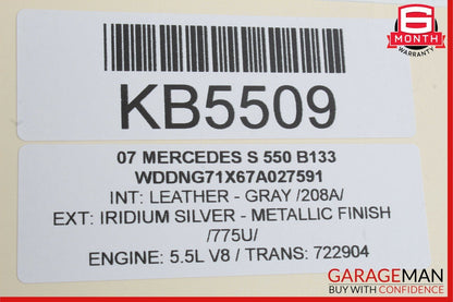 07-13 Mercedes W221 S550 Rear Left Door Lock Latch Actuator Handle Assembly OEM