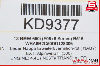 09-19 BMW F06 650i 550i 750i Front Bumper Lower Reinforcement Bar OEM