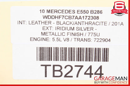 08-17 Mercedes W212 E550 Trunk Lid Latch Lock Actuator w/ Cylinder Lock Latch