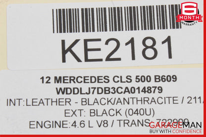 12-14 Mercedes W218 CLS550 Rear Left Side Interior Door Panel Cover Assy Black