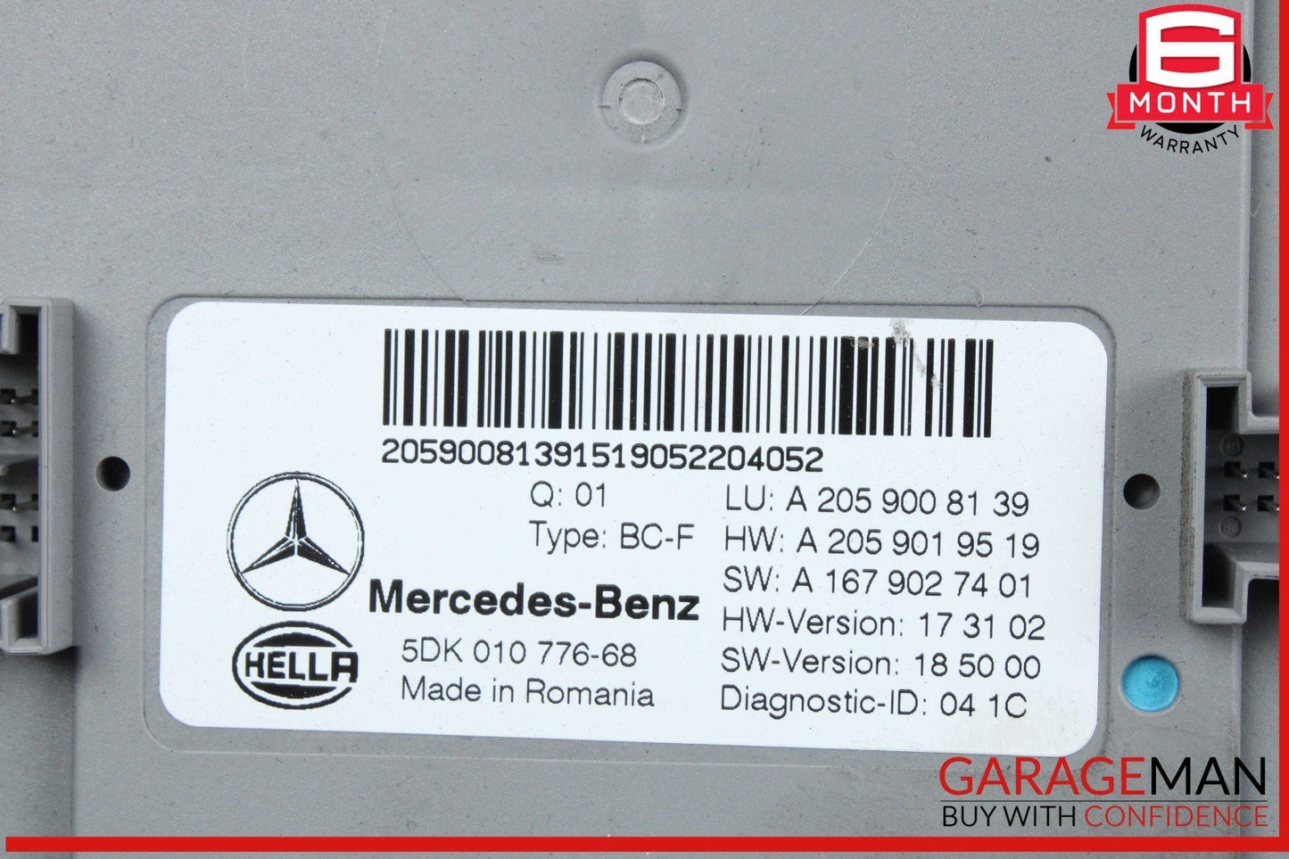 15-21 Mercedes W205 C300 Front SAM Module Control Unit Signal Acquisition OEM