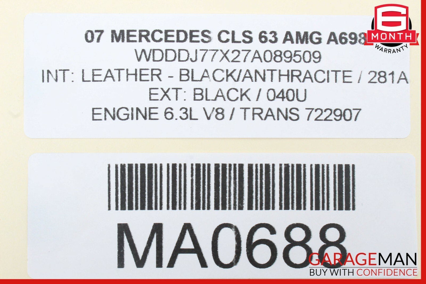 06-11 Mercedes W219 CLS63 AMG Rear Left Side Door Control Module Unit OEM