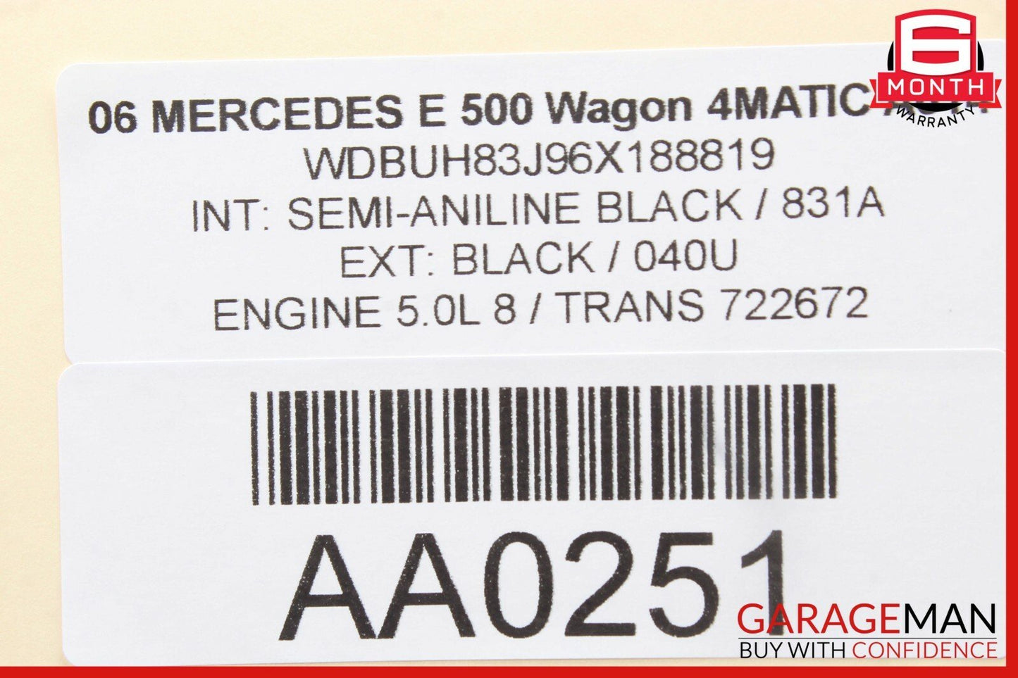 06-11 Mercedes W211 E500 CLS500 Rear AC Climate Control Switch OEM