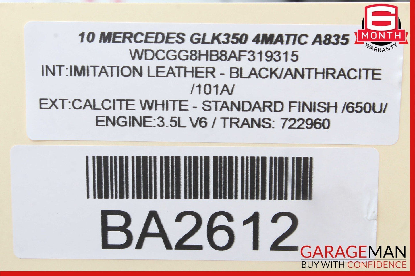 08-15 Mercedes X204 GLK350 C350 Rear Right / Left Upper Trailing Control Arm