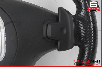 15-18 Mercedes W205 C300 GLC300 Steering Wheel Black w/ Paddle Shifters Assy OEM