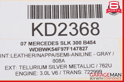 05-08 Mercedes R171 SLK300 Front Right Side Seatbelt Seat Belt Retractor OEM