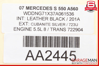 07-09 Mercedes W221 S550 Interior Top Upper Rear View Inside Dim Mirror Brown