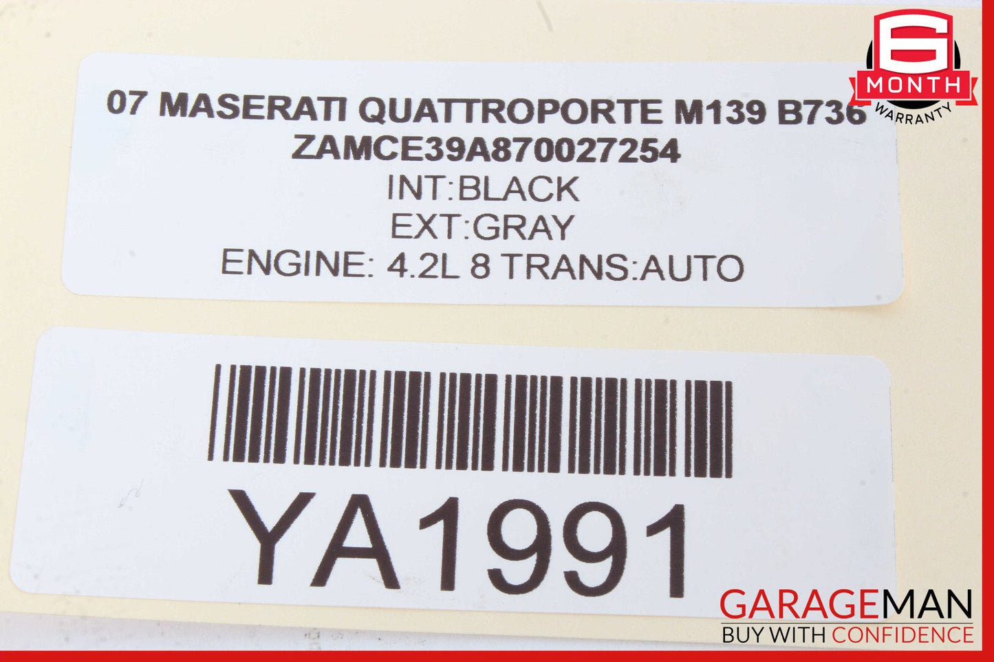 03-13 Maserati Quattroporte M139 Front Right Side Exterior Door Handle OEM