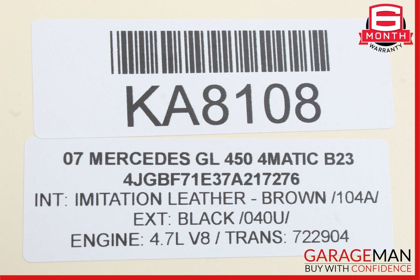 06-12 Mercedes X164 GL450 4Matic Steering Column Trim Shroud Cover Brown OEM