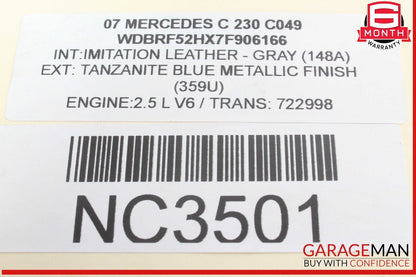 05-12 Mercedes W203 C230 Right Side Engine Camshaft Cam Shaft Intake OEM