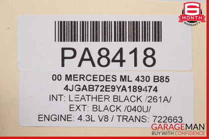 98-05 Mercedes W163 ML320 ML500 Rear Axle Carrier Differential Assembly