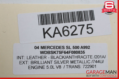 03-11 Mercedes R230 SL500 SL65 AMG Convertible Lock Pawl Cylinder OEM
