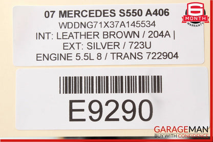 07-13 Mercedes W221 S550 S600 S400 Front Left Driver Under Seat Control Unit OEM
