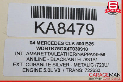 03-09 Mercedes W209 CLK500 Front Left Side Door Window Regulator Motor Unit