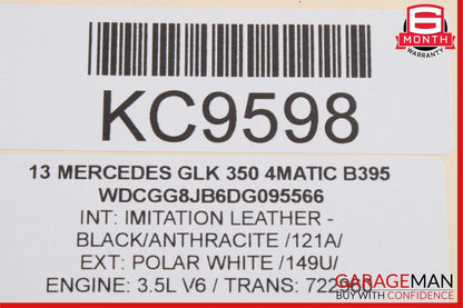 10-15 Mercedes X204 GLK350 GLK250 Rear Right Passenger Door Lock Latch Actuator