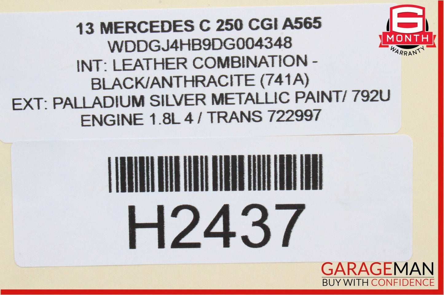 08-15 Mercedes W204 C250 Trunk Lid Lock Latch Actuator w/ Cylinder Mechanism OEM