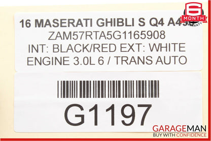 14-17 Maserati Ghibli Dash Ignition Switch Button Engine Start Stop