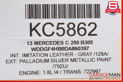 08-15 Mercedes C180 C250 GLK350 Front Left Side Seat Airbag Air Bag SRS Grey