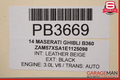 14-17 Maserati Ghibli Rear Prop Propeller Drive Axle Shaft Driveshaft Assembly