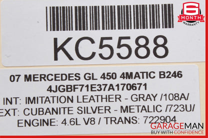 07-16 Mercedes X164 GL450 GL500 GL350 Rear 3rd Third Row Seat Motor Unit