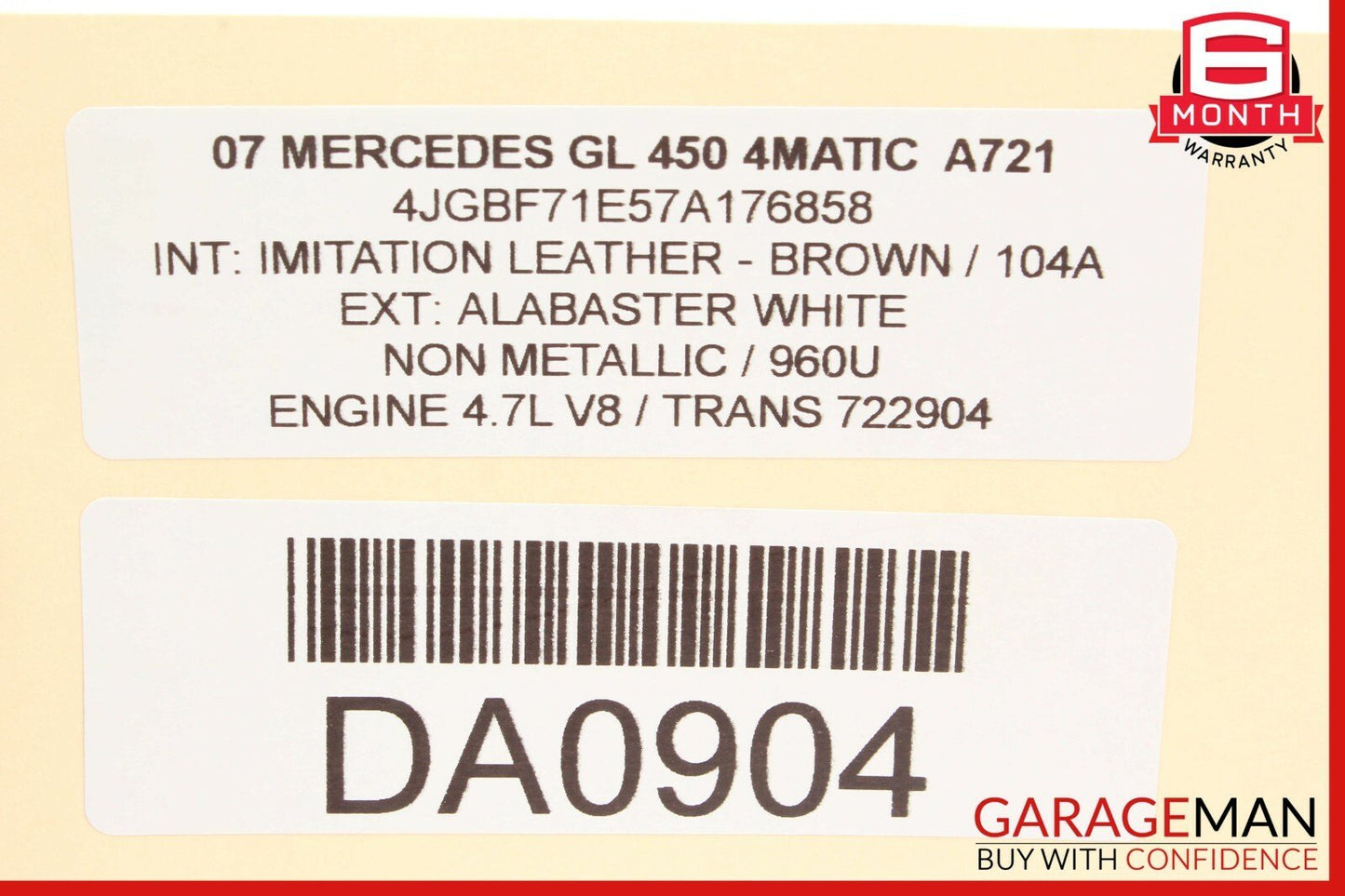 06-12 Mercedes X164 GL450 ML450 Front Left Side Door Window Regulator Motor OEM