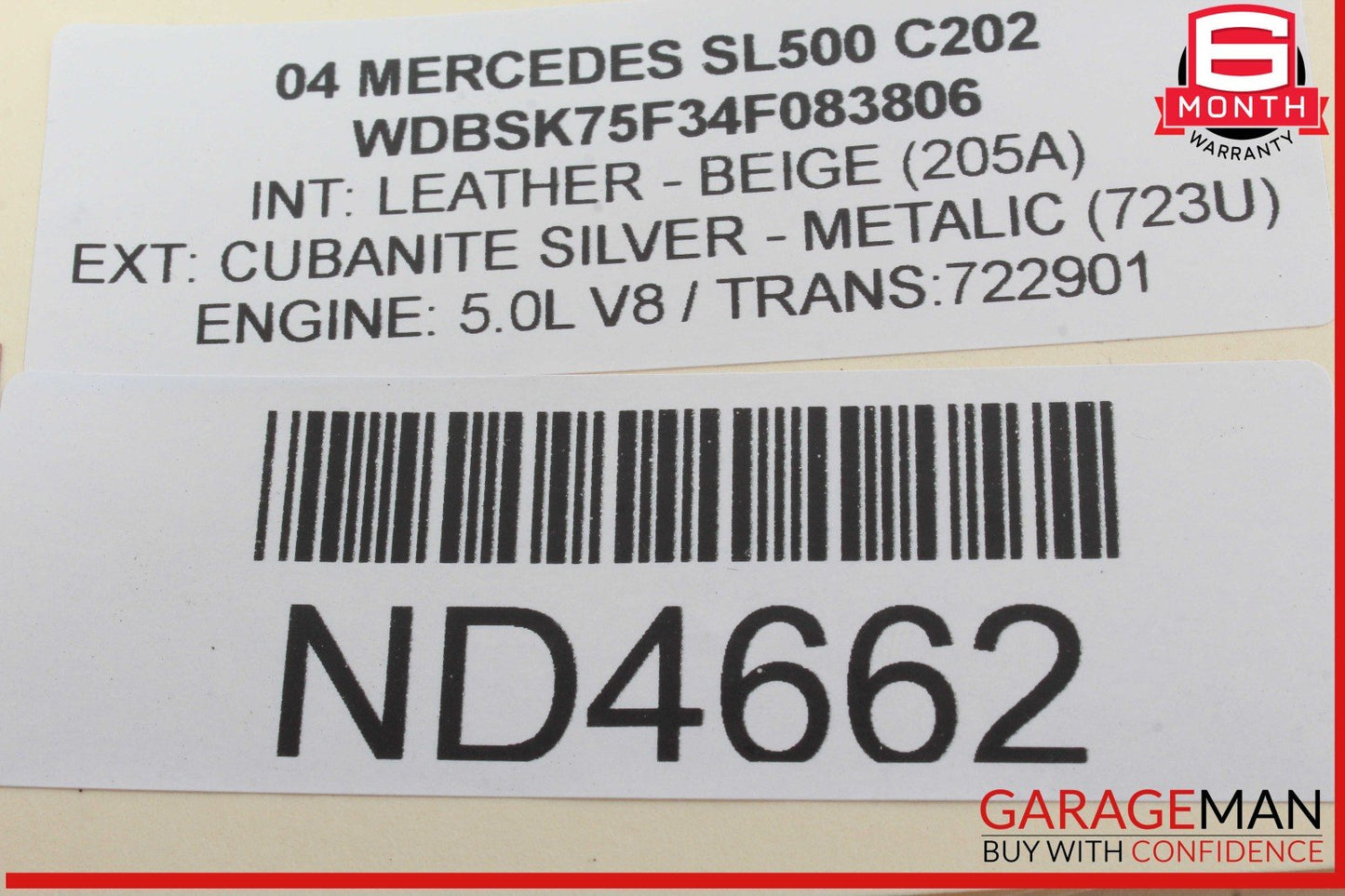 03-12 Mercedes R230 SL500 CL600 Front Right Side Door Window Regulator Motor OEM