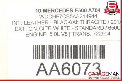 10-13 Mercedes W212 E350 E550 E63 AMG Rear Left Exterior Door Handle White OEM