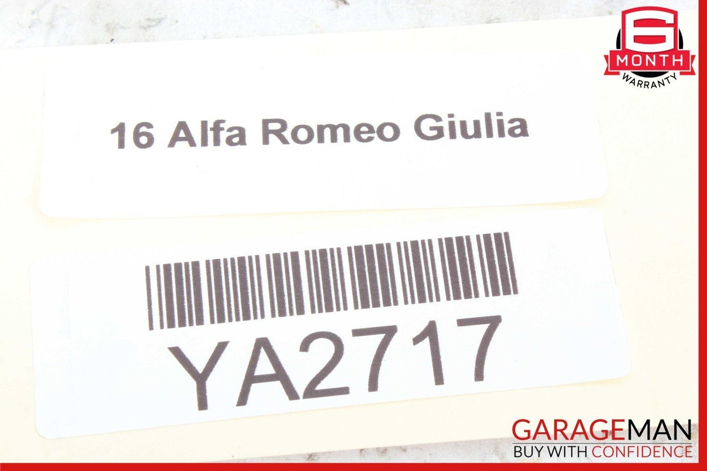 17-22 Alfa Romeo Giulia Base Front Bumper License Plate Bracket Holder OEM