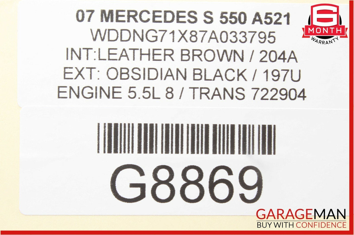 07-09 Mercedes W221 S550 S65 AMG Front Right Under Seat Controller Module Unit