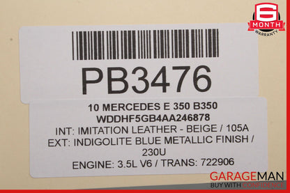 10-16 Mercedes W212 E350 E550 Front Right Seat Cushion Top Upper OEM