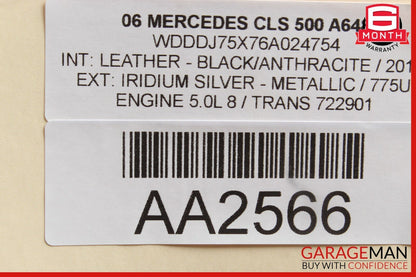 06-11 Mercedes W219 CLS550 CLS55 AMG Rear Left Driver Side Door Control Module