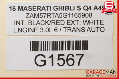 14-17 Maserati Ghibli Front Right Passenger Side Seat Power Harness Wiring Wires