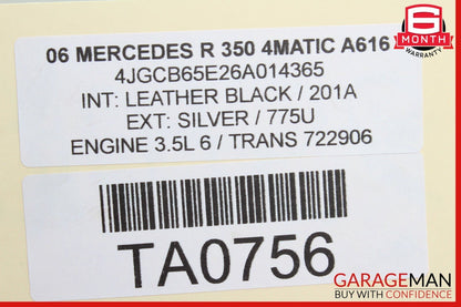 06-09 Mercedes W251 R350 3.5L Engine Motor Crankshaft Crank Shaft OEM