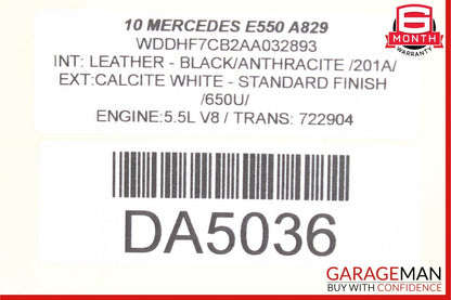 10-13 Mercedes W212 E350 E550 E63 AMG Rear Left Exterior Door Handle White OEM