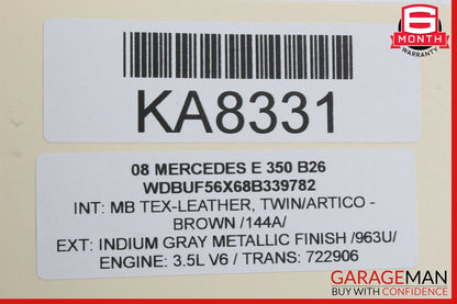 03-09 Mercedes W211 E350 Rear Left Driver Side Door Lock Latch Actuator