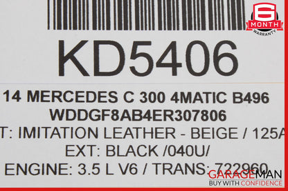 08-14 Mercedes W204 C300 C63 AMG Rear Right Side Door Lock Latch Actuator OEM