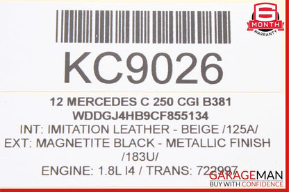 08-16 Mercedes W204 C250 E350 Front Left Side Door Window Regulator Motor Unit