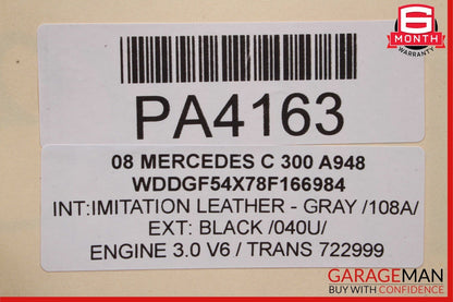 06-11 Mercedes C300 SLK300 722.9 7G Automatic Transmission 722.999 166k
