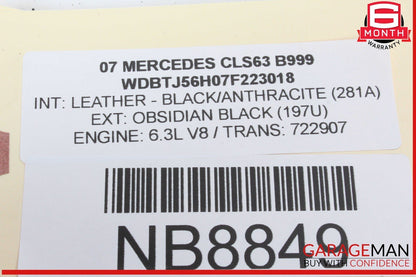 06-11 Mercedes W219 CLS63 AMG CLS550 A/C AC Heater Climate Control Unit OEM