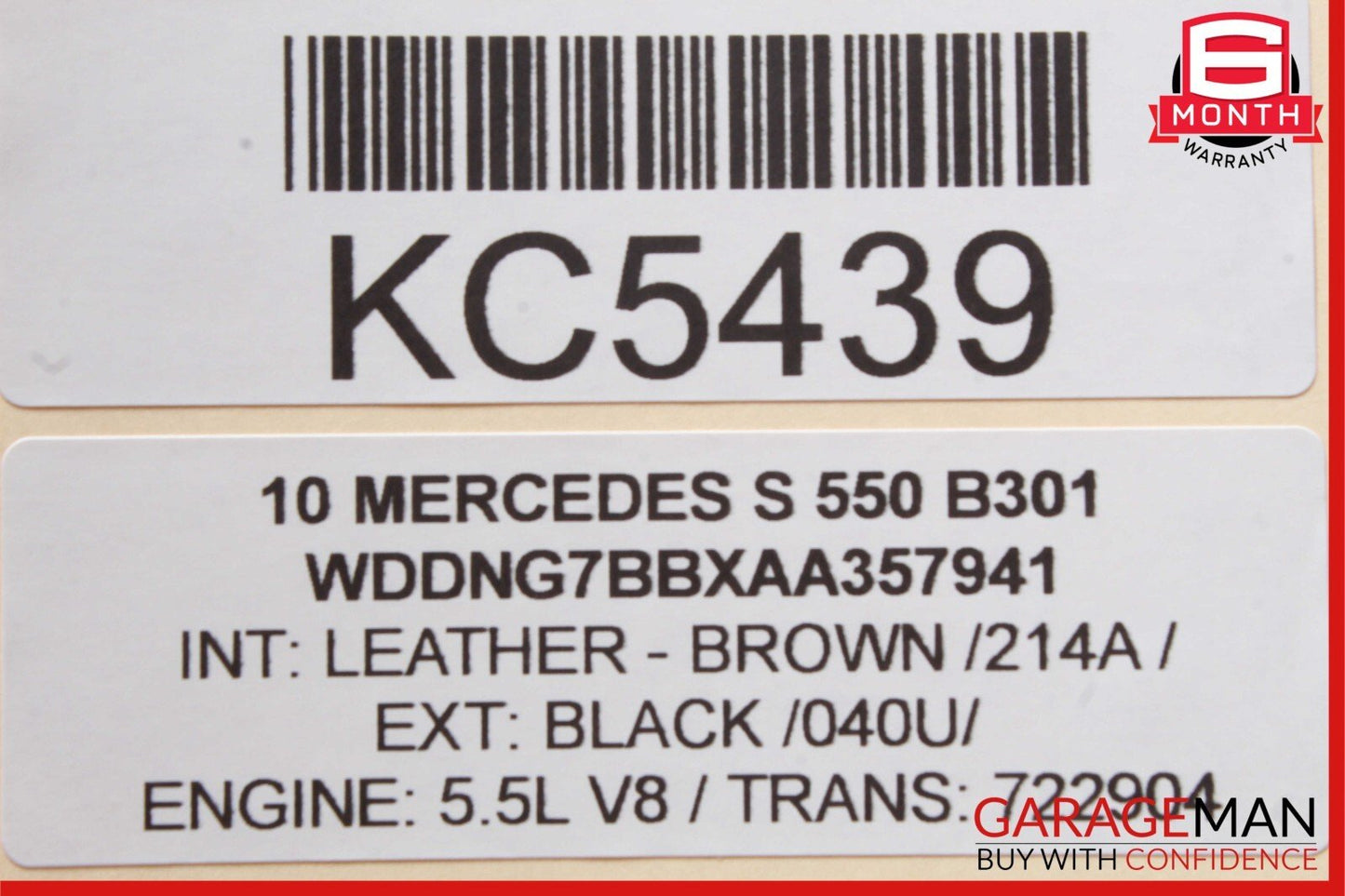 10-13 Mercedes W221 S550 S600 S63 AMG Right Side Rear View Door Mirror OEM