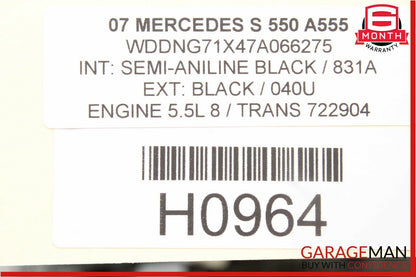 07-13 Mercedes S550 CL550 Rear Trunk SAM Fuse Box Relay Block Assembly