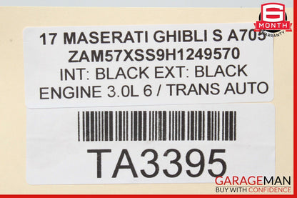 14-17 Maserati Ghibli Fuel Gas Tank Reservoir Fuel Pump Sending Unit Assembly
