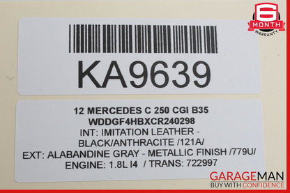 08-15 Mercedes W204 C300 Trunk Lid Latch Lock Actuator 2047500185 OEM
