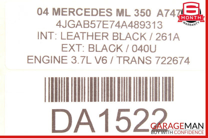 98-05 Mercedes W163 ML55 AMG Rear Right Side Exterior Door Handle Black OEM