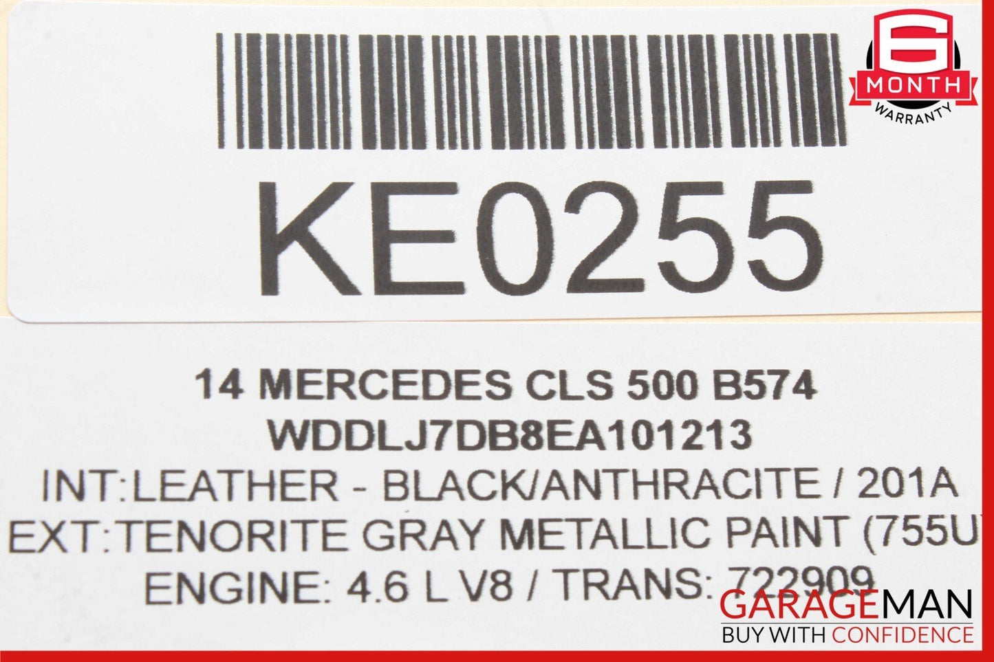 12-14 Mercedes W218 CLS500 Rear Left Side Exterior Door Handle Keyless Go OEM