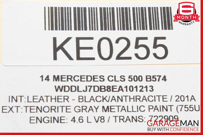 12-14 Mercedes W218 CLS500 Rear Left Side Exterior Door Handle Keyless Go OEM