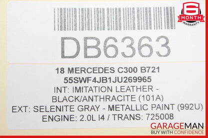 15-20 Mercedes W205 C300 C43 AMG Sedan Rear Right Side Interior Door Panel Cover