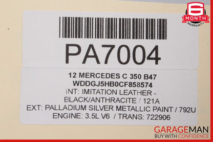 10-17 Mercedes W207 E400 C350 Front Right Top Upper Seat Cushion Anthracite OEM