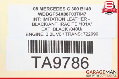 06-10 Mercedes W204 C300 S550 E350 Front Right Engine Timing Chain Cover Plate